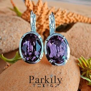 Handcrafted earrings with Swarovski crystal